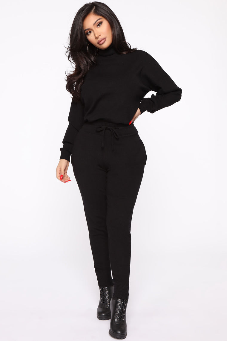 Chill Mami Sweater Set - Black - Matching Sets - Fashion Nova