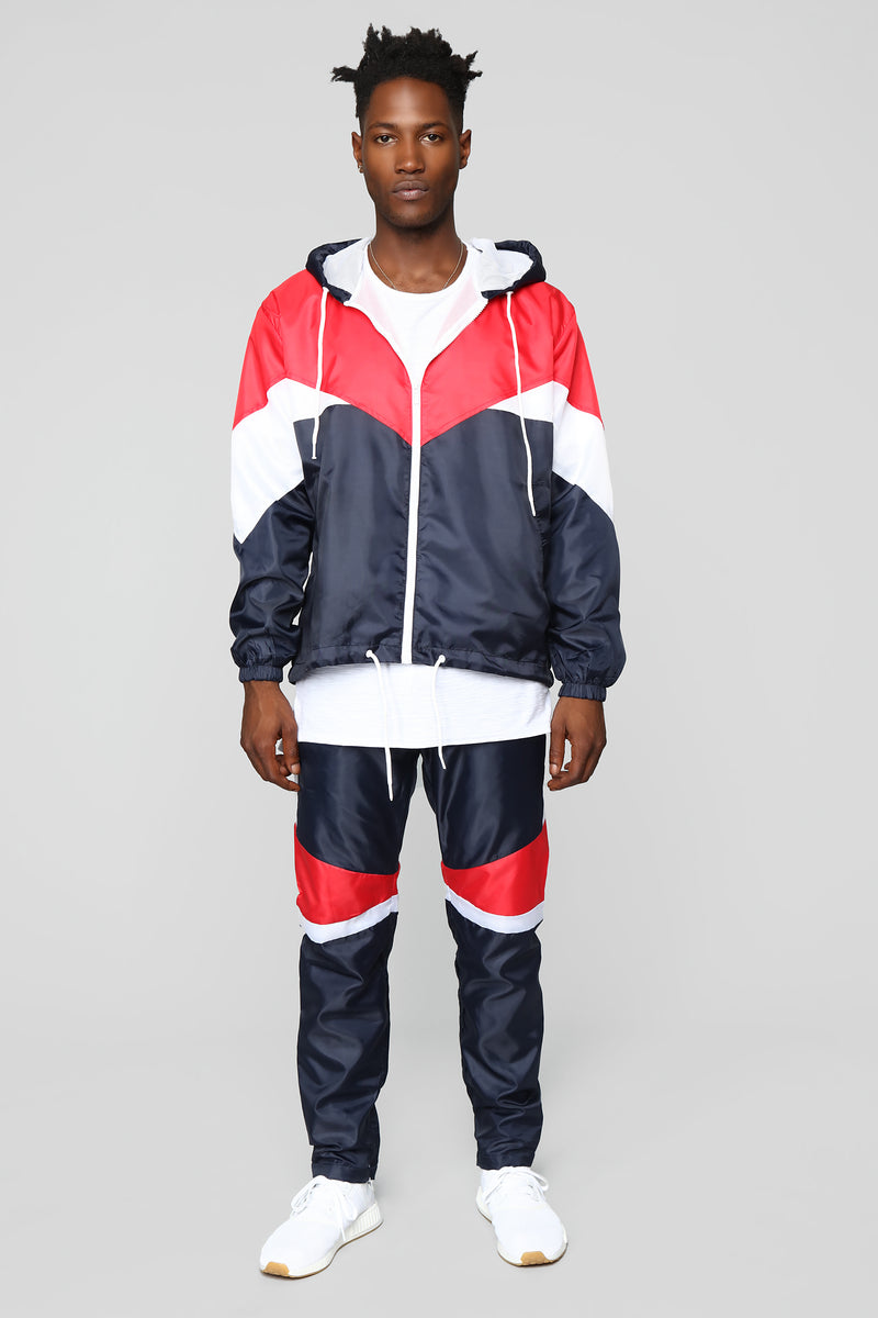 Riccardo Nylon Jacket - Red/White | Fashion Nova, Mens Fleece Tops ...