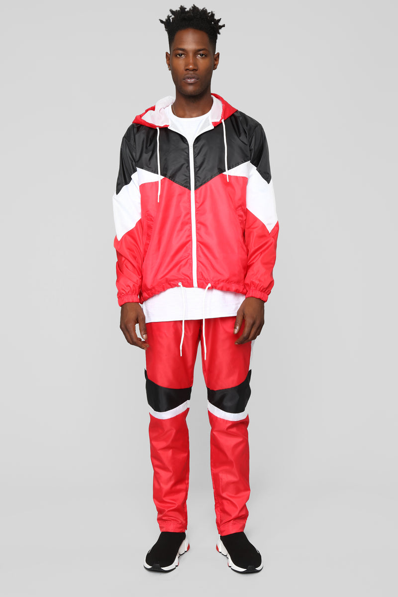 Riccardo Nylon Jacket - Red/Black | Fashion Nova, Mens Fleece Tops ...
