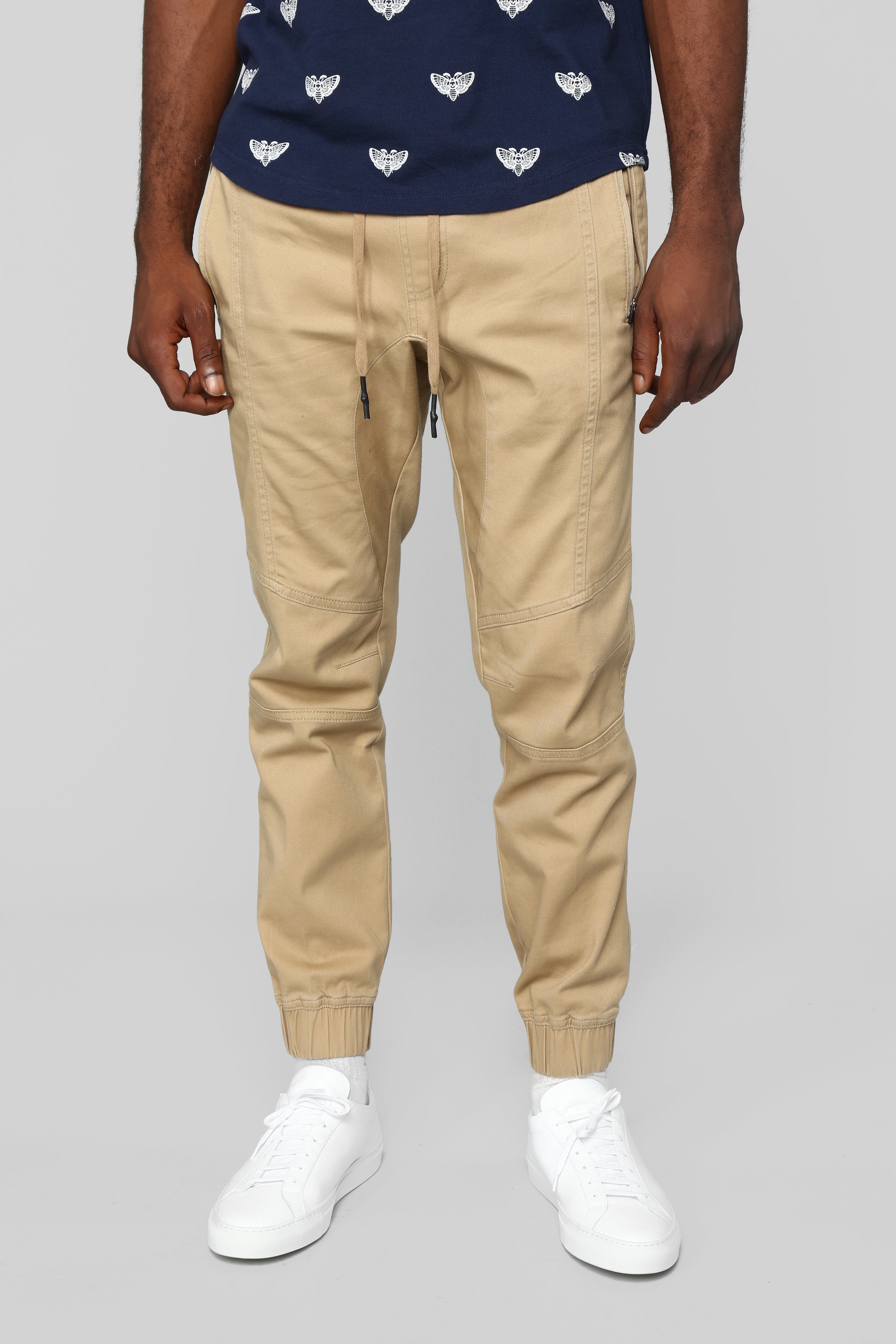 skinny khaki joggers