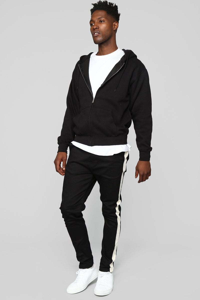 Territory Zip Hoodie - Black, Mens Fleece Tops | Fashion Nova