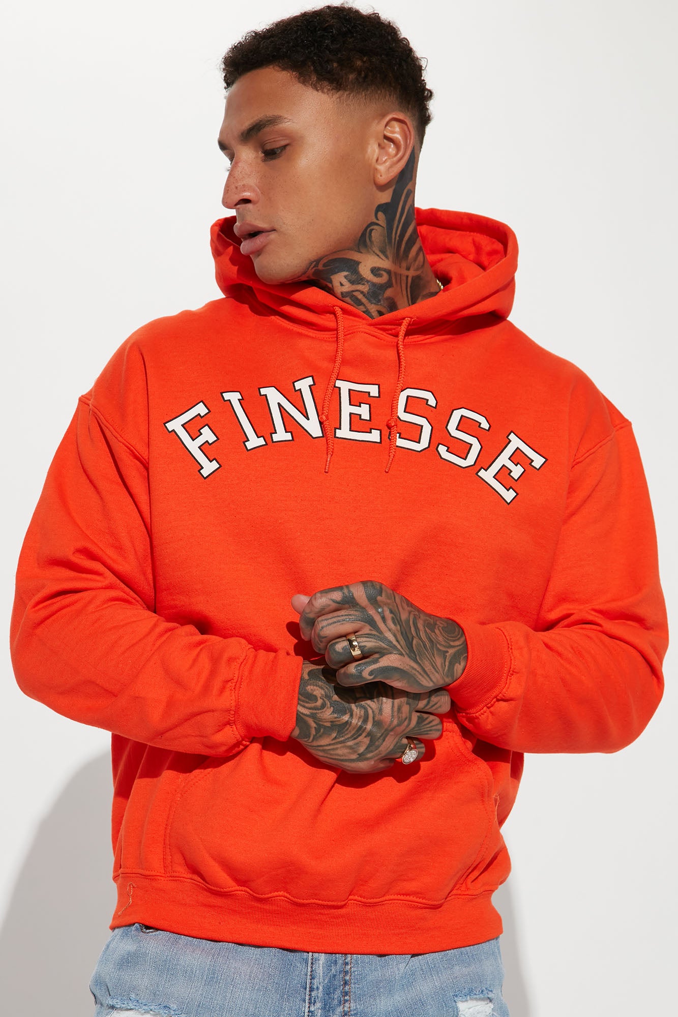 Finesse Hoodie - Orange | Fashion Nova, Mens Graphic Tees | Fashion Nova