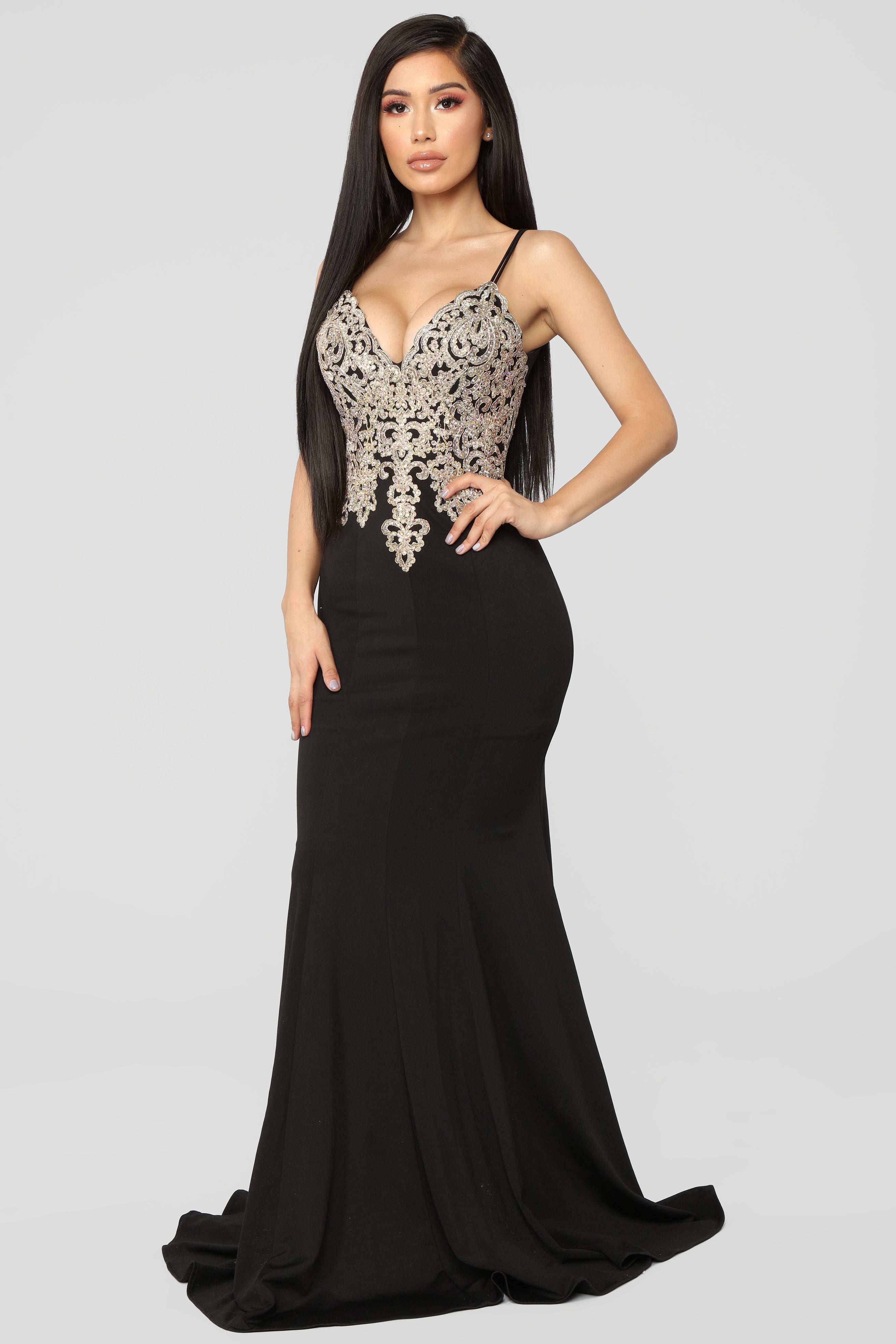 fashion nova embellished dress