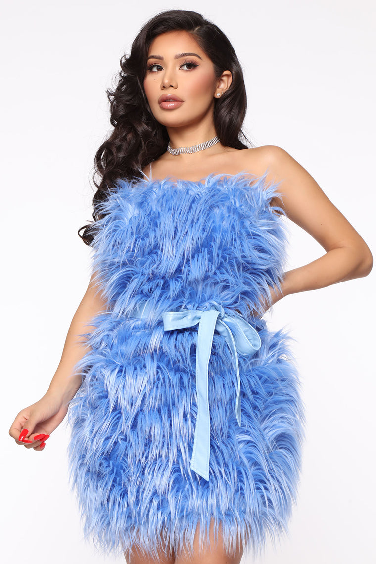 fashion nova fur dress