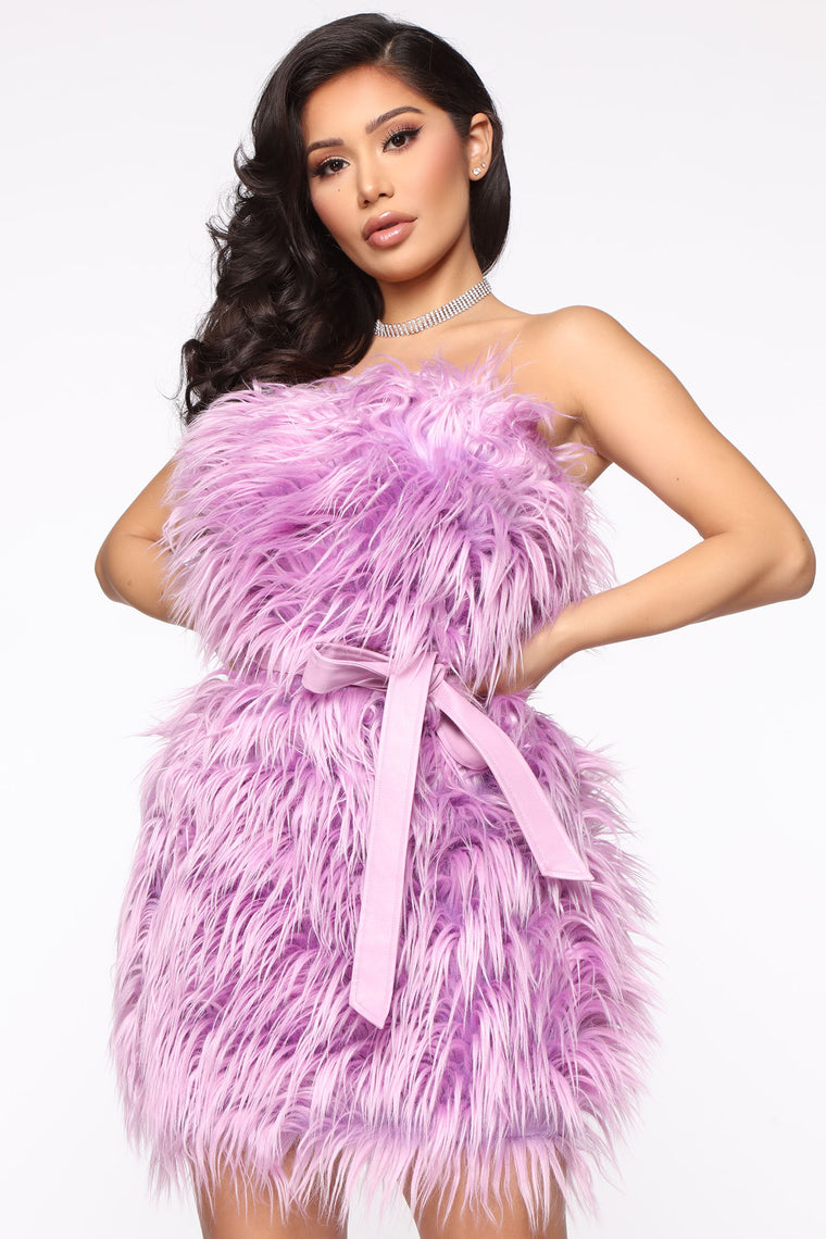 fashion nova fur dress