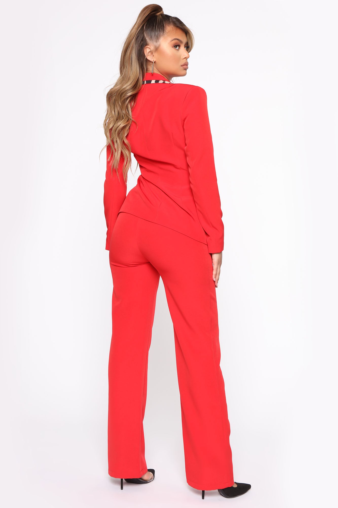 Straight to Business Suit Set - Red – Fashion Nova