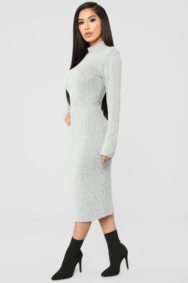 Not Over You Yet Sweater Dress - Heather Grey, Dresses | Fashion Nova