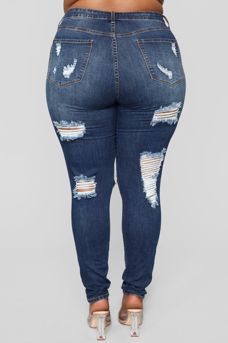 little miss high rise distressed jeans