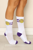 Los Angeles Lakers Socks - White