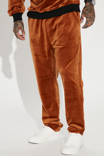 Mason Velour Jogger - Brown, Fashion Nova, Mens Pants