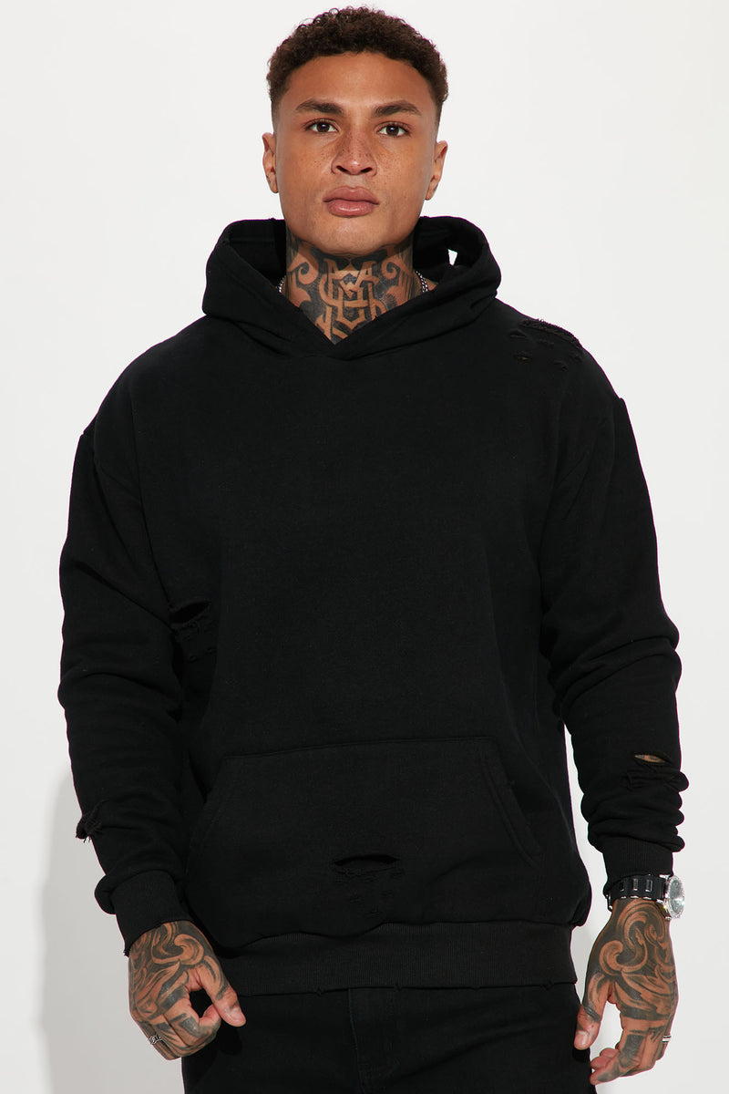 Vagrant Hoodie - Black | Fashion Nova, Mens Fleece Tops | Fashion Nova