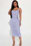 Show Off Mesh Midi Dress - Purple