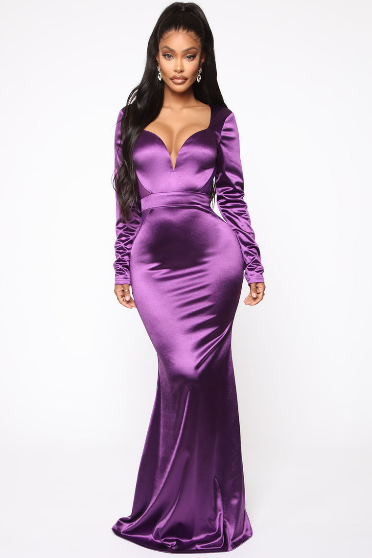 purple dress fashion nova