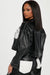 Won't Follow The Rules Faux Leather Jacket - Black