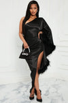 My Devotion Satin Maxi Dress - Black