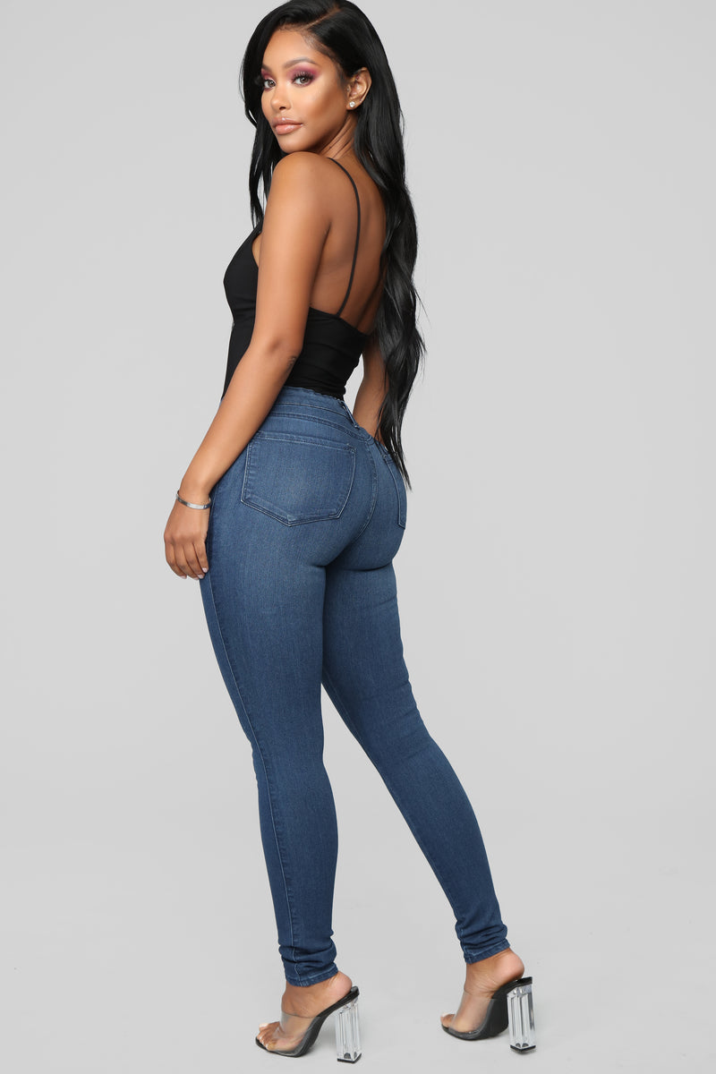 Luxe Glam High Waist Skinny Jeans - Dark | Fashion Nova, Jeans ...