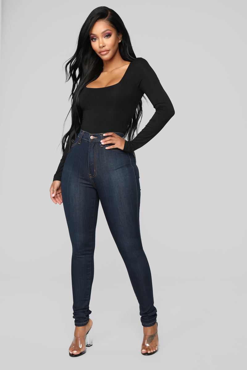 Classic High Waist Skinny Jeans - Dark Denim - Jeans - Fashion Nova