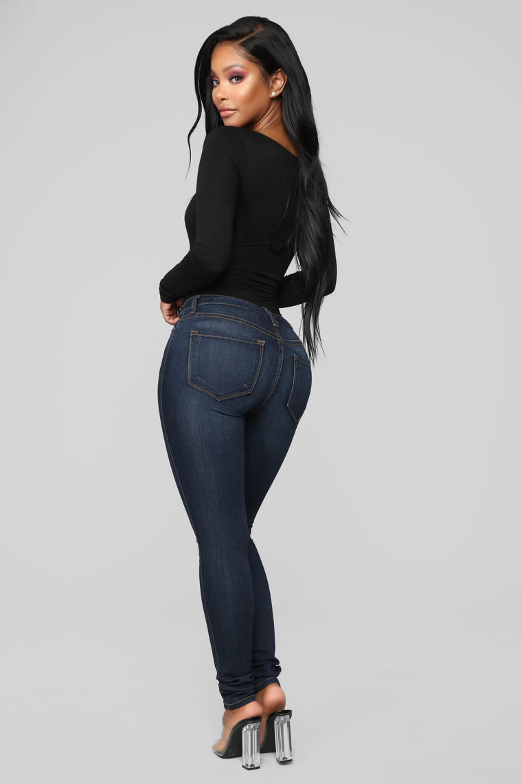 Classic Mid Rise Skinny Jeans - Dark Denim, Jeans | Fashion Nova