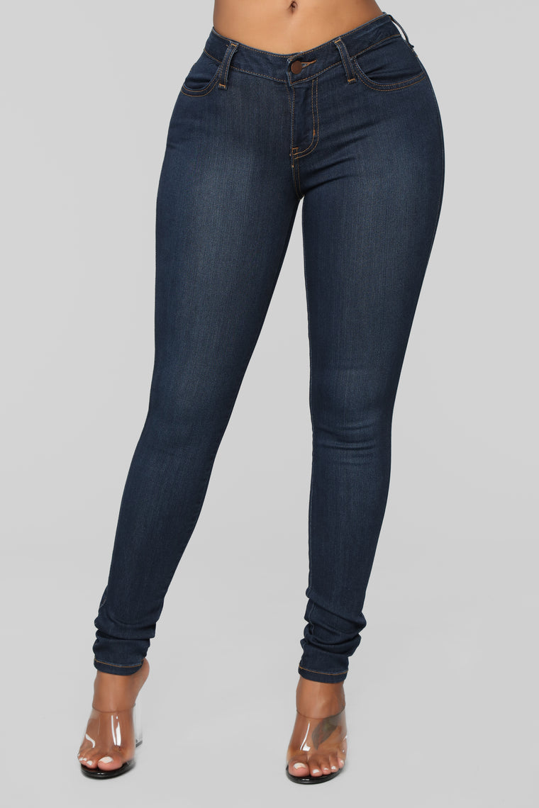 Classic Mid Rise Skinny Jeans - Dark Denim, Jeans | Fashion Nova
