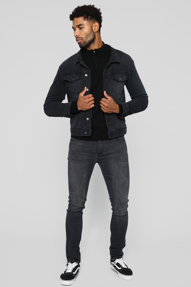 Herlo Denim Jacket - Black | Fashion Nova, Mens Jackets | Fashion Nova