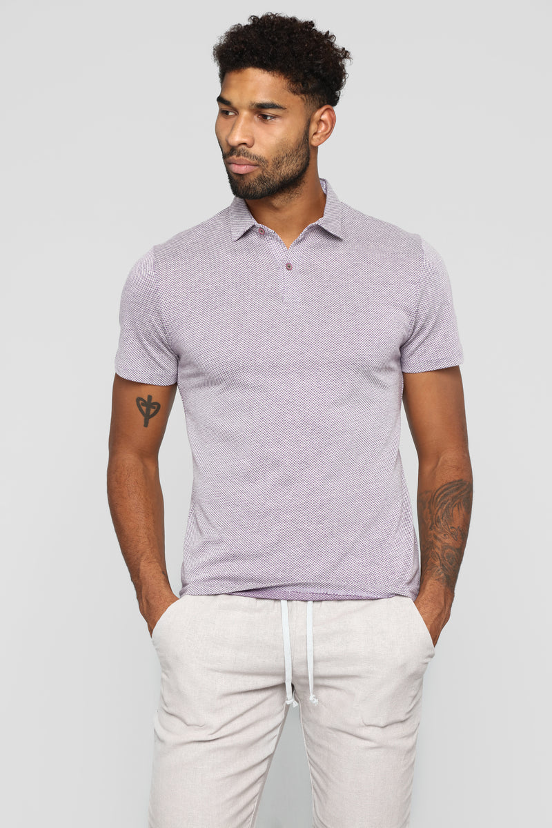 Pixelated Short Sleeve Polo - Purple | Fashion Nova, Mens Tees & Tanks ...