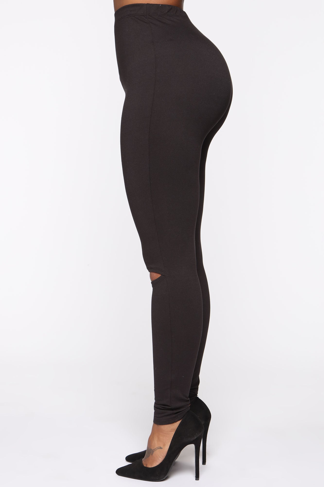 Hit The Slit II Basic Leggings - Black – Fashion Nova