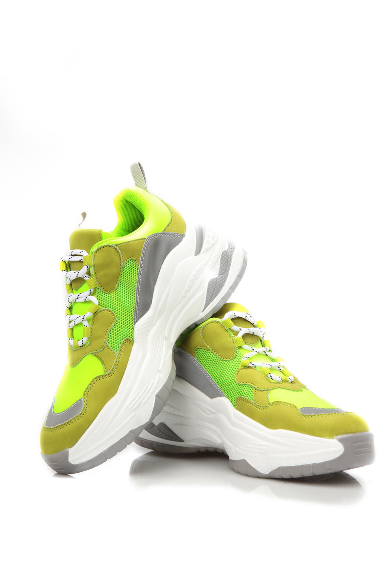 sneakers with lime green