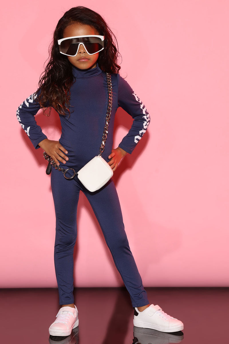 Mini Blessed Not Stressed Jumpsuit - Navy | Fashion Nova, Kids ...