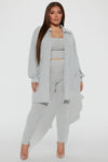 Easy Weekend 3 Piece Legging Set - Heather Grey