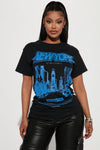 New York Night Life Graphic T-Shirt - Black