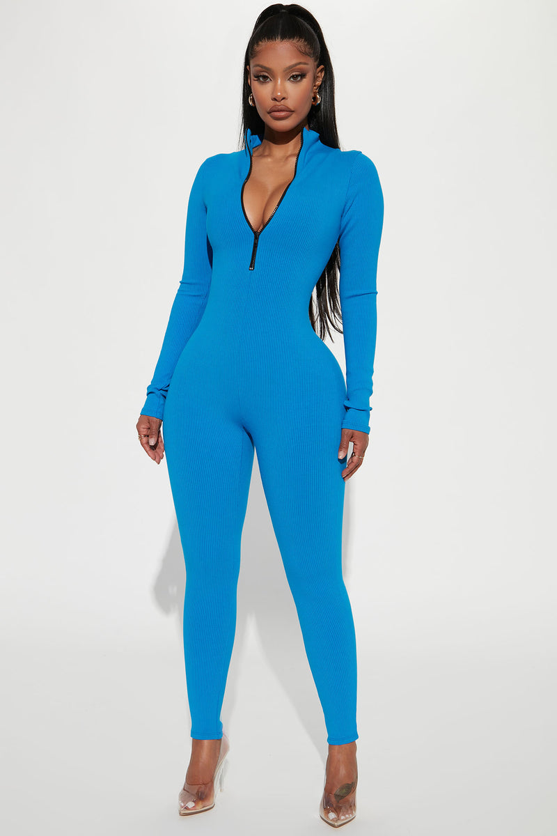 Sabrina Snatched Jumpsuit - Blue | Fashion Nova, Jumpsuits | Fashion Nova
