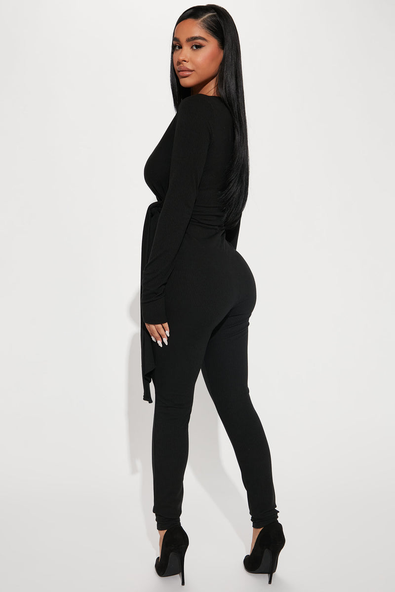 Hayden Heavy Rib Jumpsuit - Black | Fashion Nova, Jumpsuits | Fashion Nova