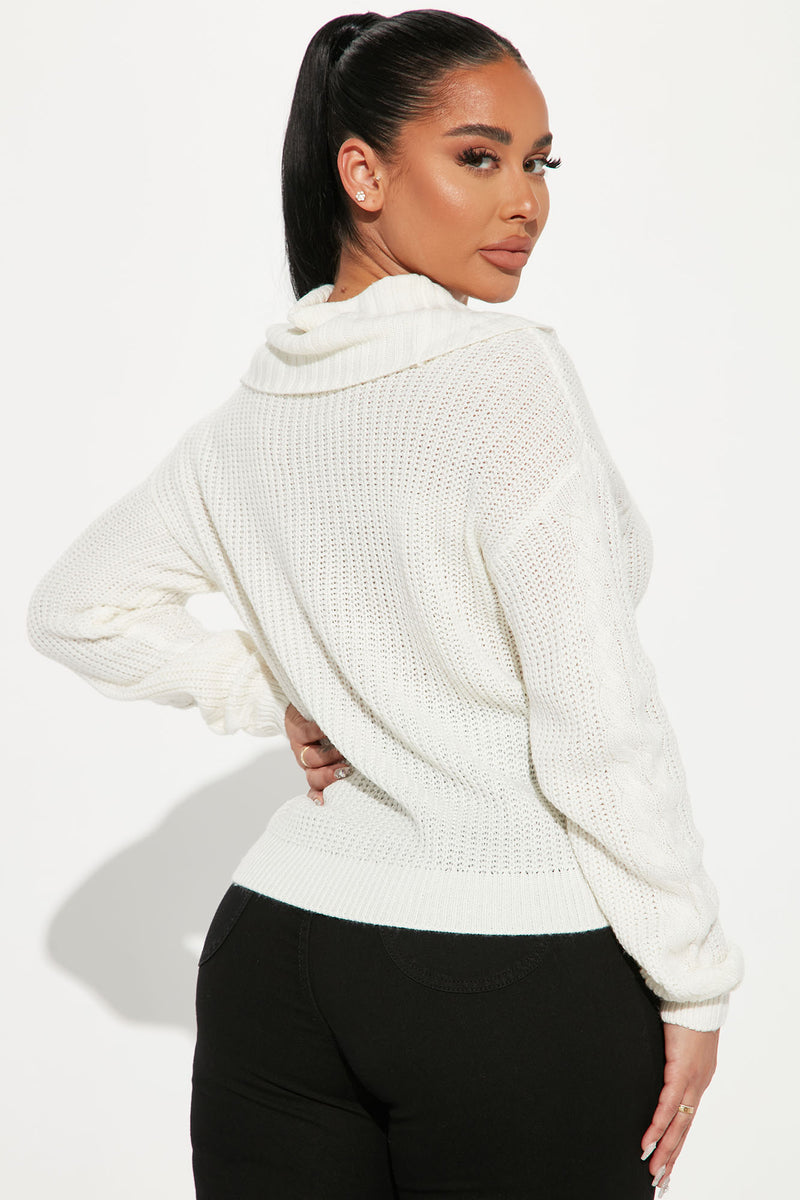 Keep On Guessin' Cowl Neck Sweater - Ivory | Fashion Nova, Sweaters ...