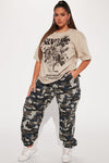 Cadet Kim Oversized Camo Pants - Navy/combo