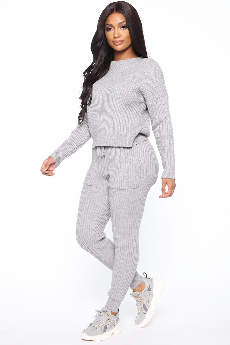 Cozy Nights Pant Set - Grey | Fashion Nova, Matching Sets | Fashion Nova