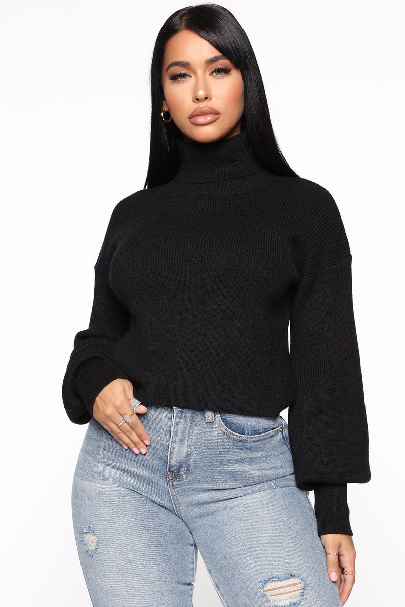 Won't Stop Loving You Turtleneck Sweater - Black | Fashion Nova ...