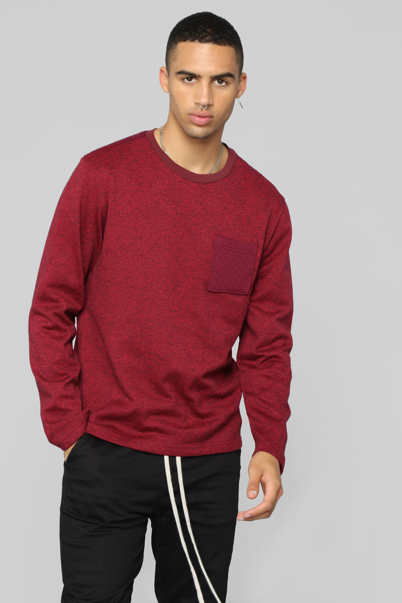 On Time Pullover Sweater - Red | Fashion Nova, Mens Sweaters | Fashion Nova