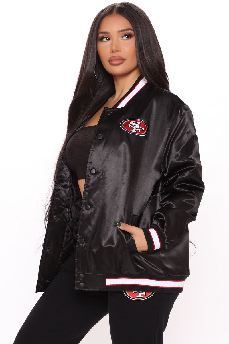 NFL Season Tickets 49ers Bomber Jacket - Black | Fashion Nova, Jackets ...