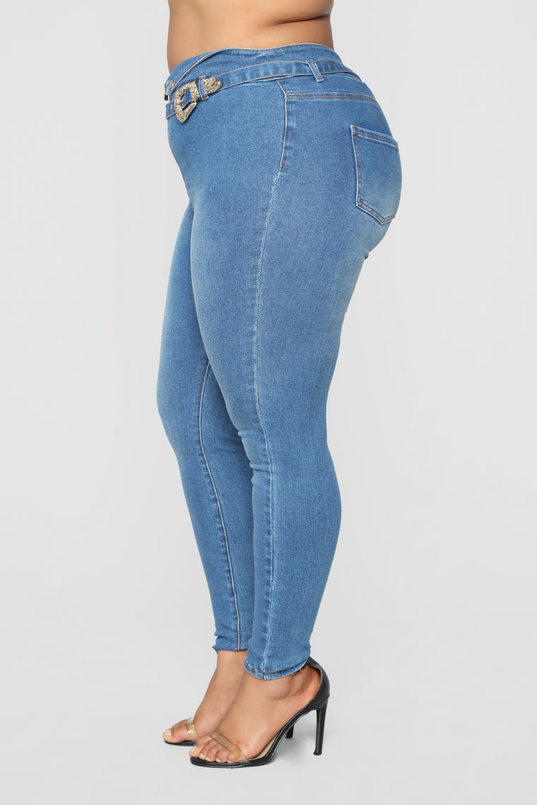 Seeing Double High Rise Skinny Jeans - Medium Blue Wash – Fashion Nova