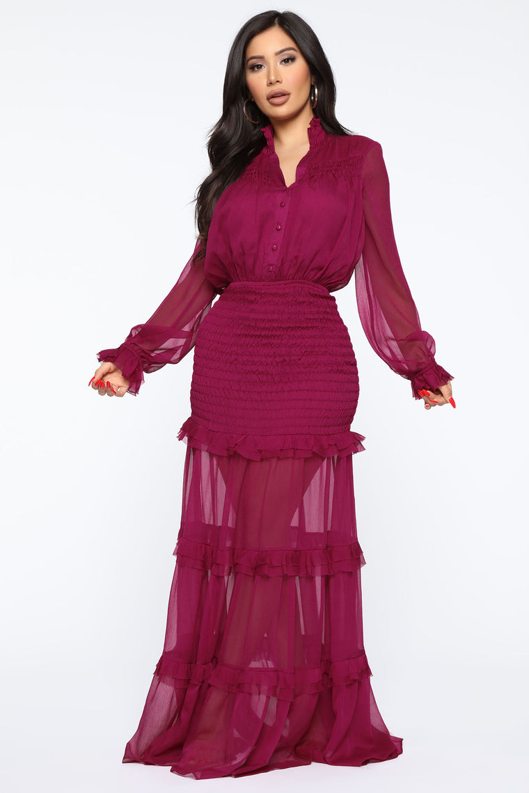 plum maxi dresses