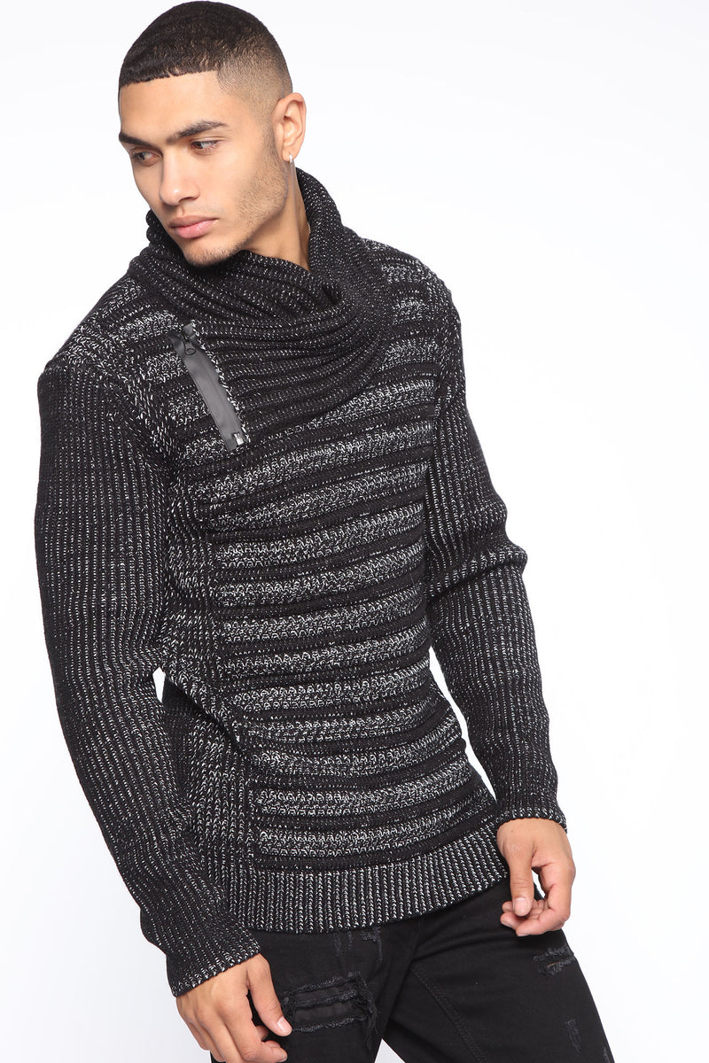 Monty Sweater - Black/White, Mens Sweaters | Fashion Nova