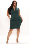 CEO Moves Midi Dress - Emerald