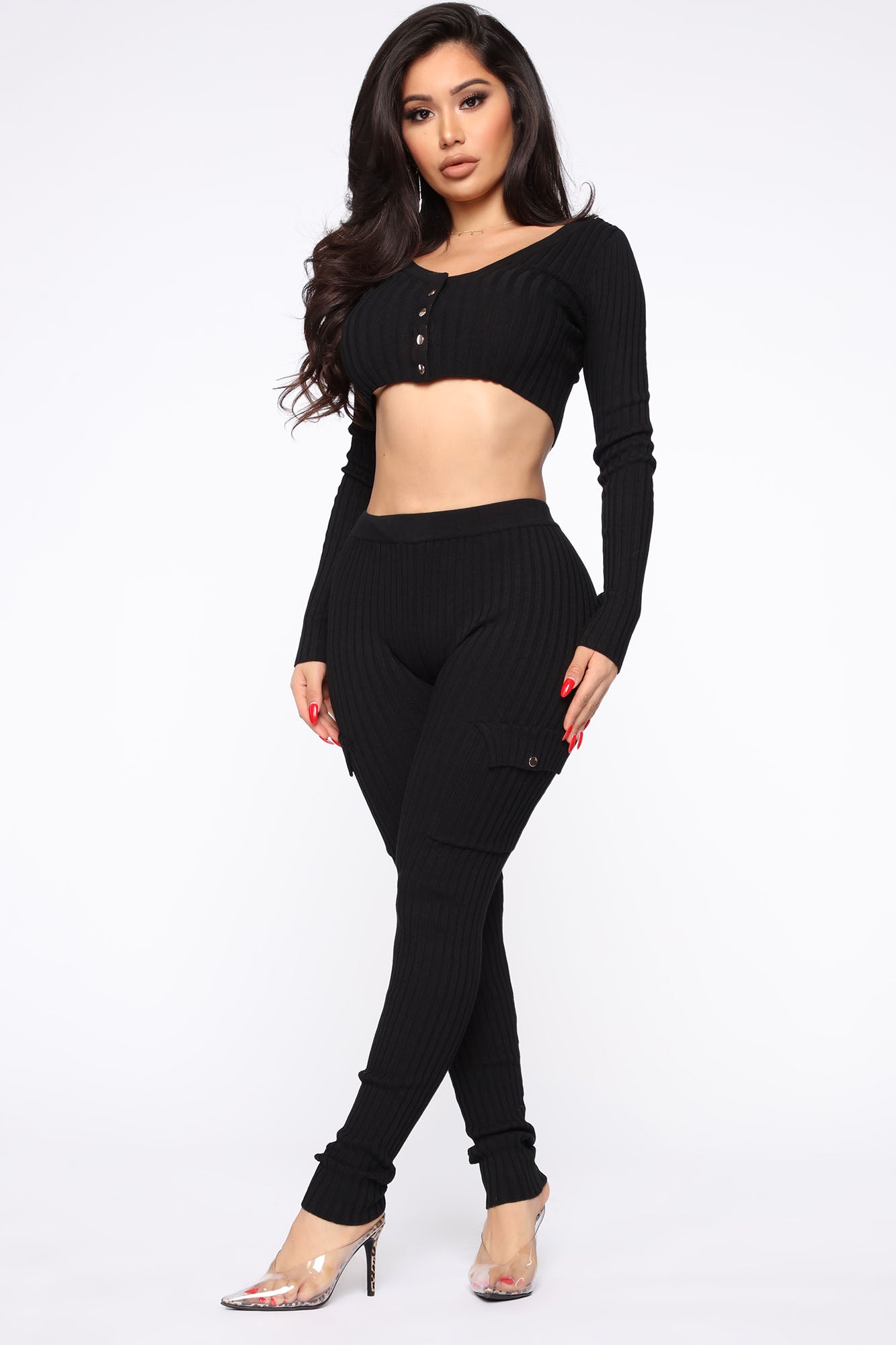 Cozy Up Pant Set - Black – Fashion Nova