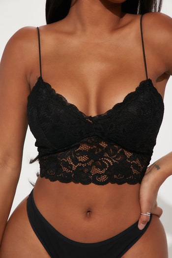 On The Daily Lace Lightly Padded Bra - Black