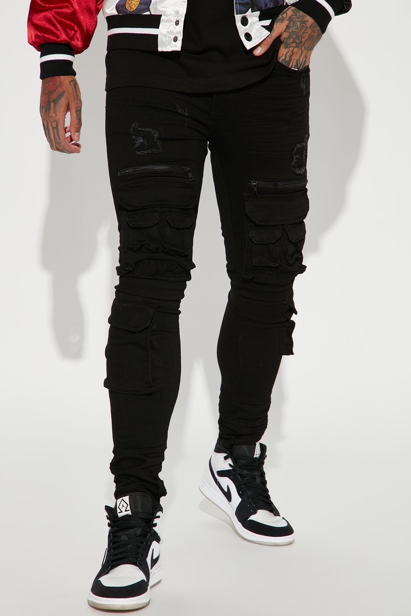 snap Berouw heuvel Holy Ghost Stacked Skinny Cargo Jeans - Black | Fashion Nova, Mens Jeans |  Fashion Nova