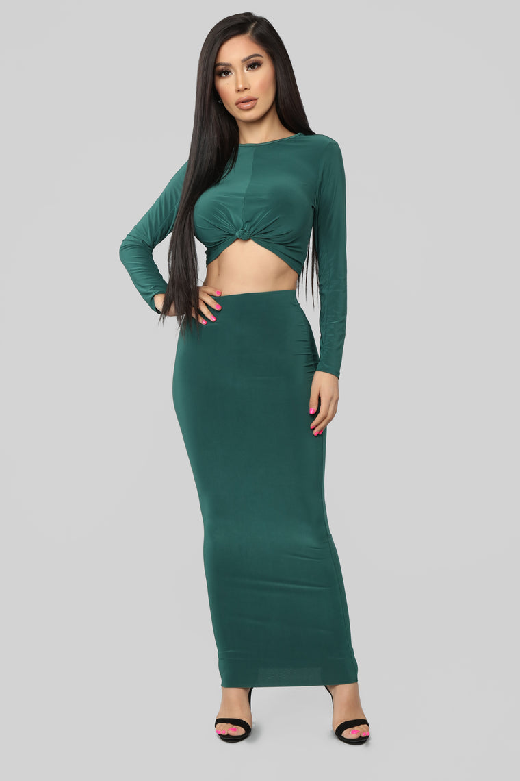 Love Lane Skirt Set - Hunter Green, Matching Sets | Fashion Nova