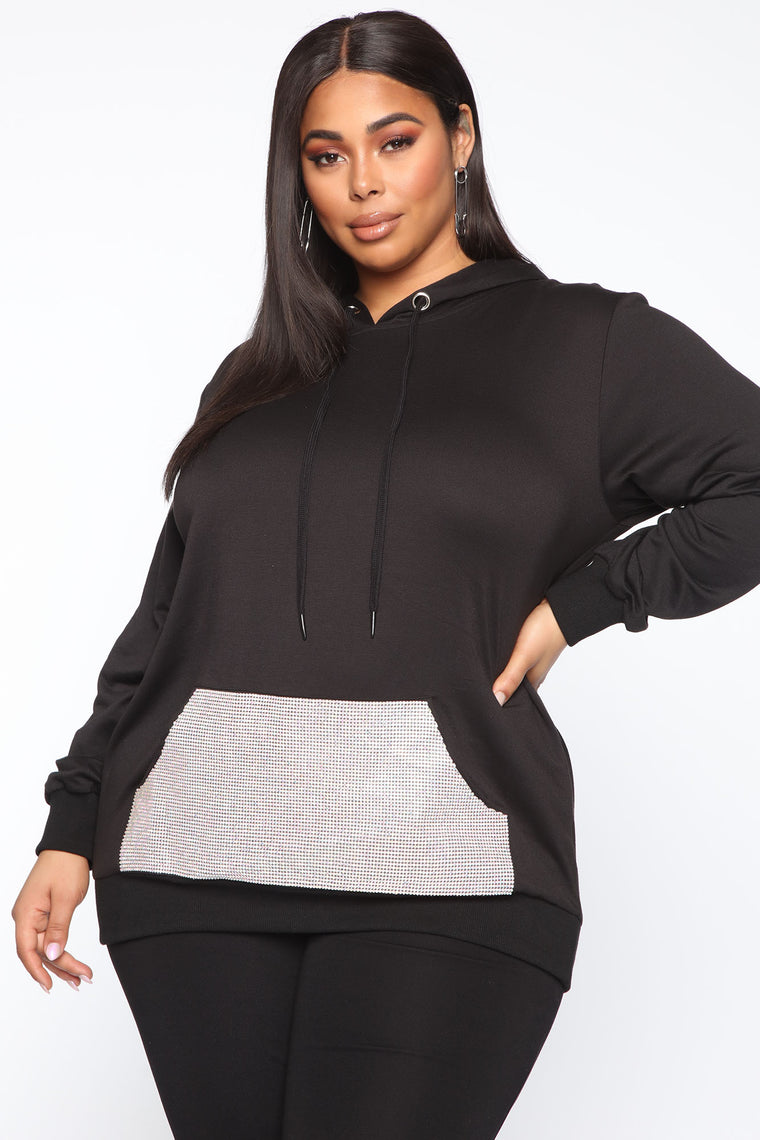 Ice Her Out Hoodie - Black, Knit Tops | Fashion Nova