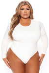 Daria Double Layered Bodysuit - White