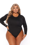 Daria Double Layered Bodysuit - Black