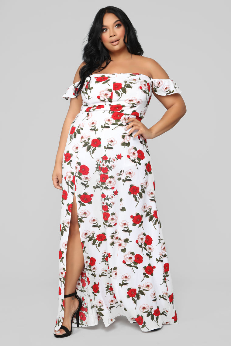 Garden Me Dress - White/Floral